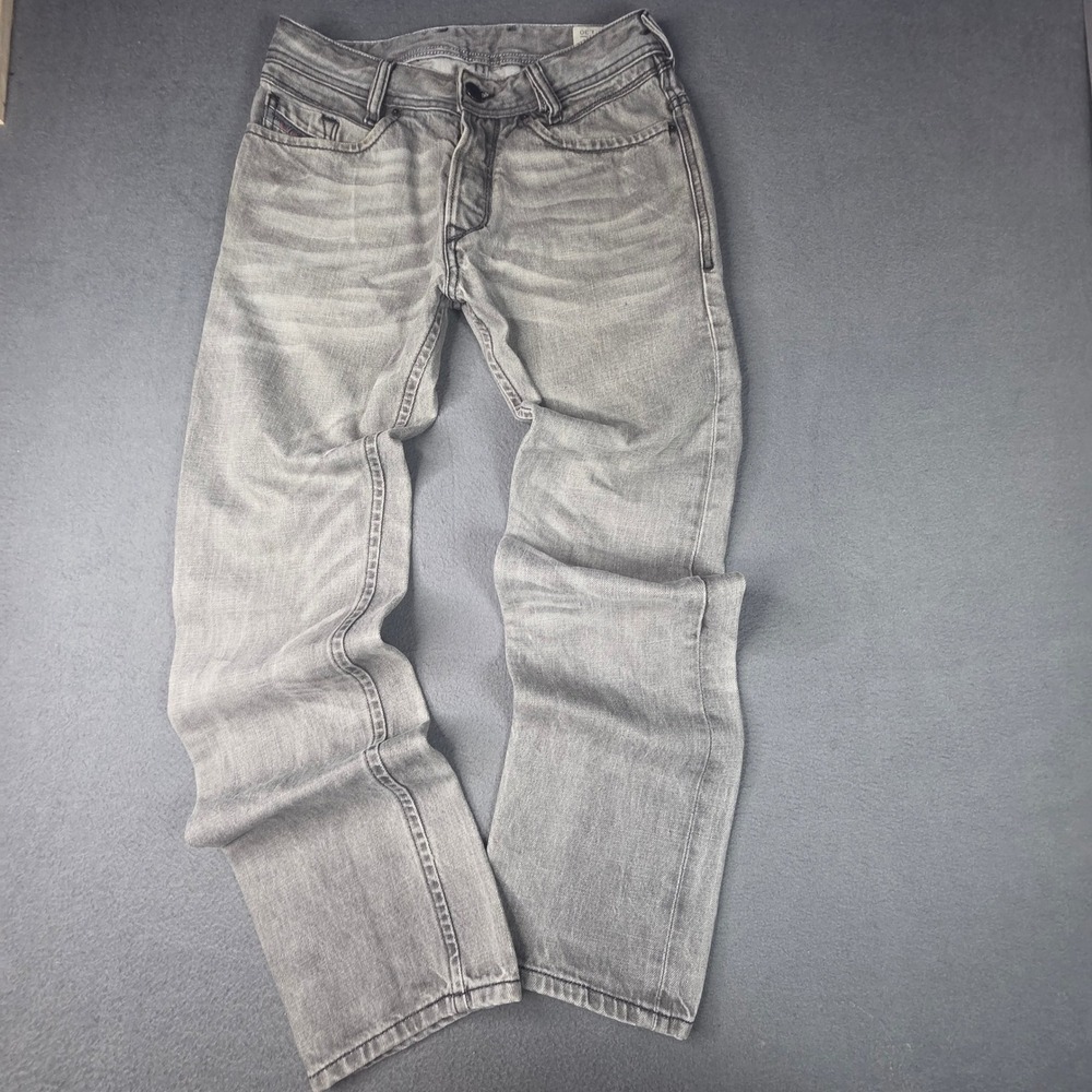 Diesel Poiak Regular Slim Straight Jeans Grey Wash 008WM Made in Italy W26 L30